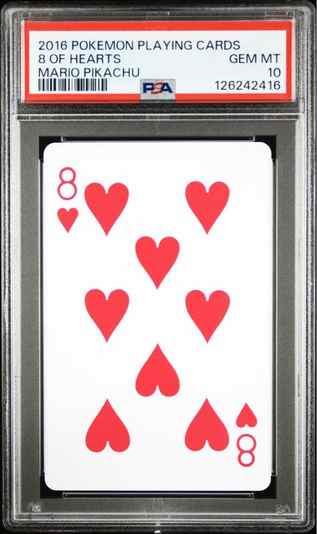 【PSA10】マリオピカチュウ　トランプ　ハート8
