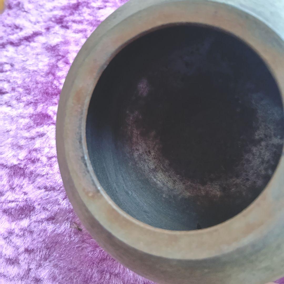 骨董品 備前焼 香炉 左直勝（さじきまさる）陶印 茶道具 透かし香炉 極美品‼️