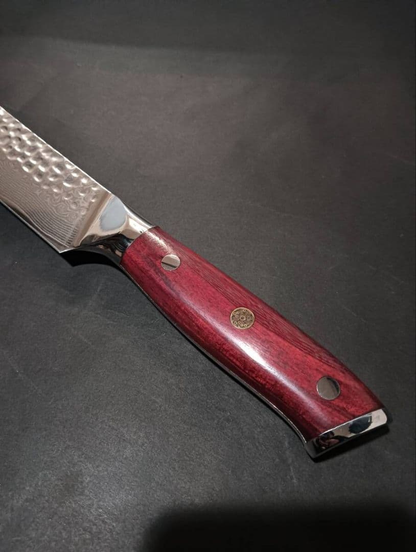 は*こ様 67層ダマスカスVG10 牛刀 240mm レッドマリー柄 高級シェフ