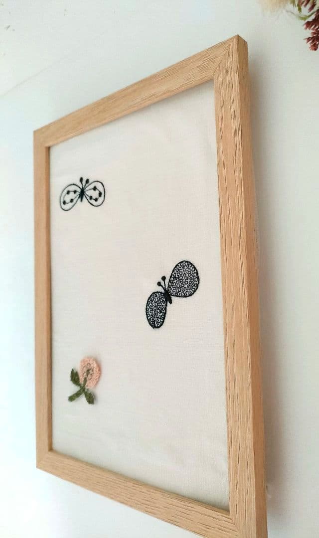 SOLD ミナペルホネン　 ファブリックフレーム　ちょうちょ　choucho