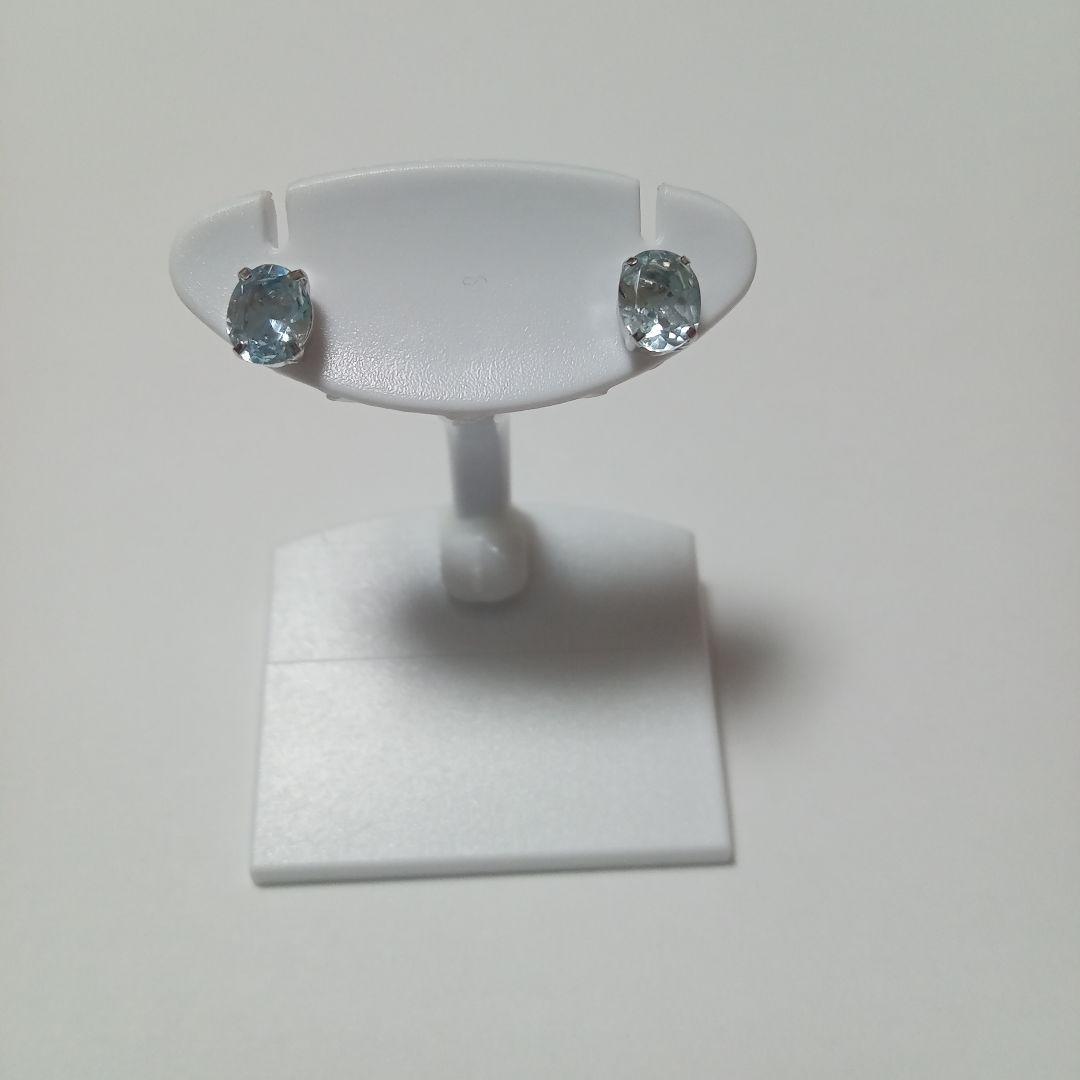 K18WGアクアマリン ピアス