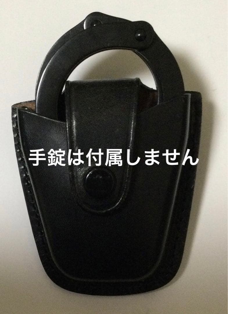 県警型手錠ケース　警察手帳タイプのパスケース　茶色　2点セット