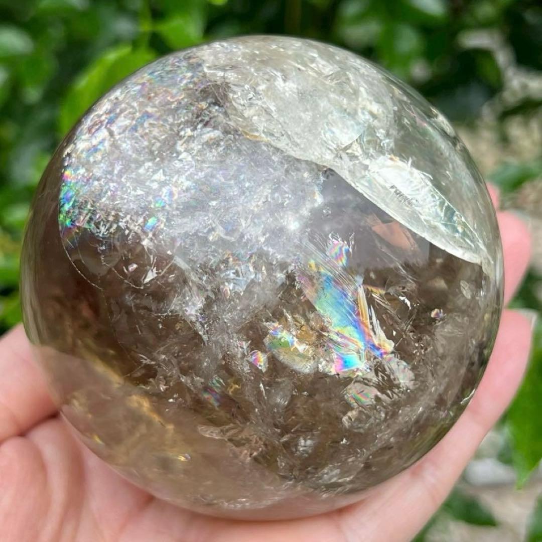 ✳️専用‼️【幸運の石】✨綺麗な虹とファントム✨レインボー シトリン 丸玉 天然石