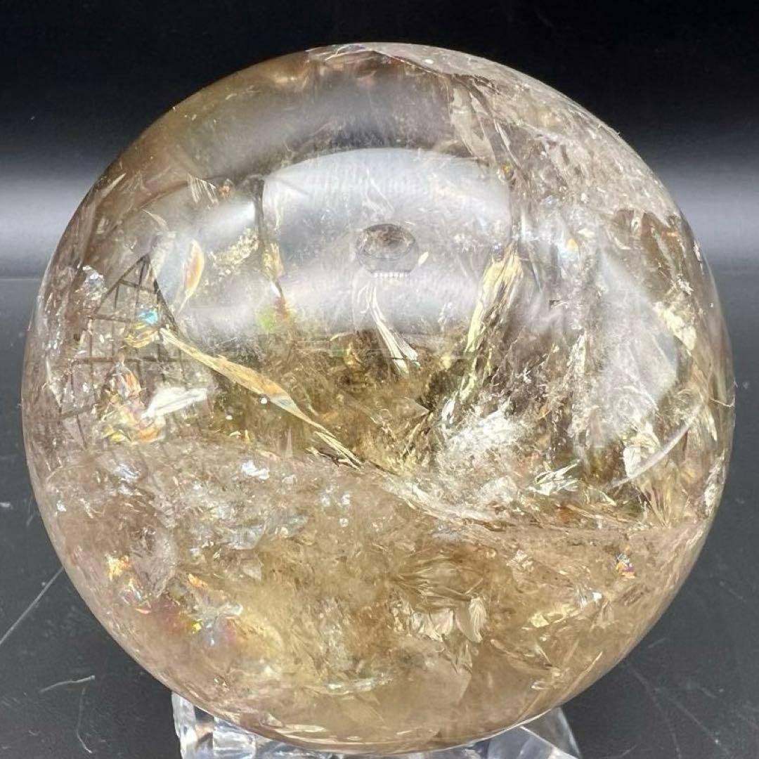 ✳️専用‼️【幸運の石】✨綺麗な虹とファントム✨レインボー シトリン 丸玉 天然石