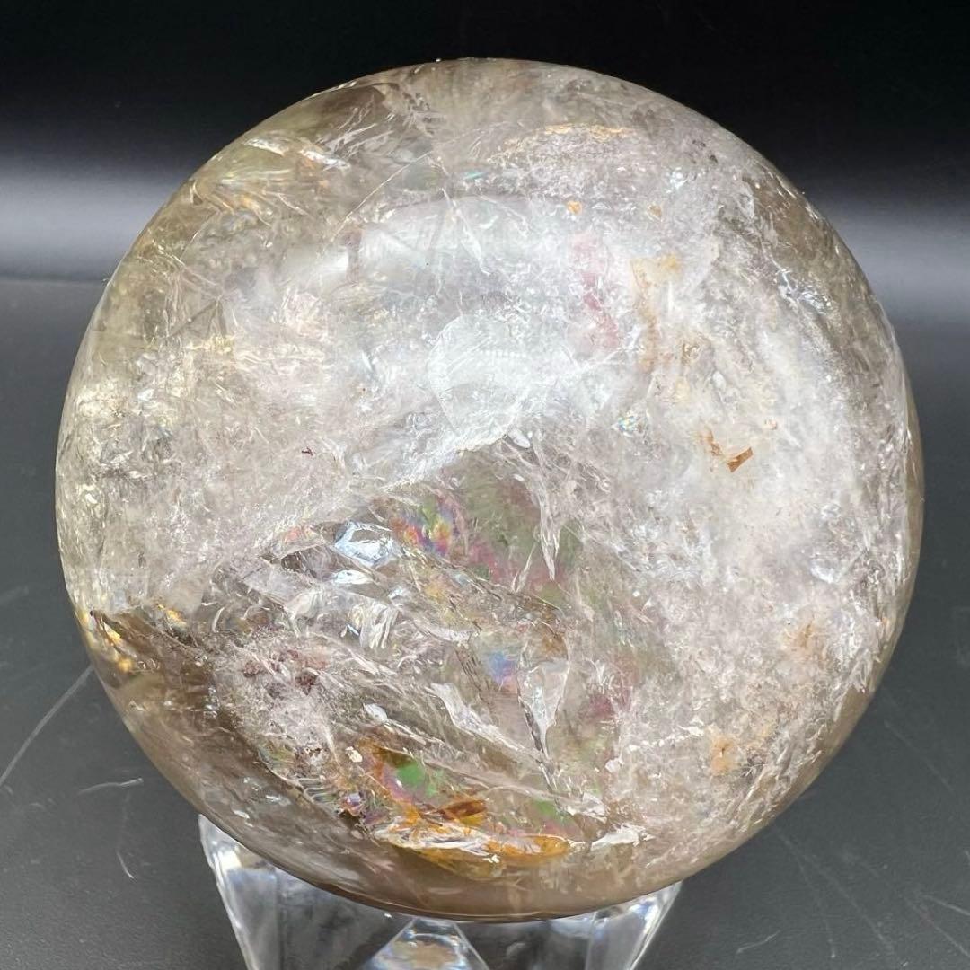 ✳️専用‼️【幸運の石】✨綺麗な虹とファントム✨レインボー シトリン 丸玉 天然石