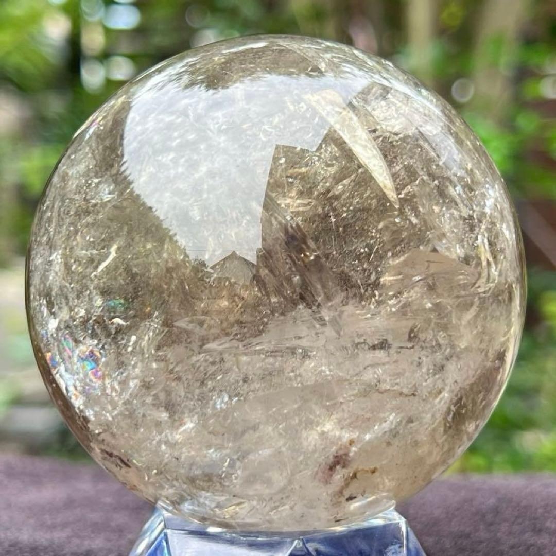 ✳️専用‼️【幸運の石】✨綺麗な虹とファントム✨レインボー シトリン 丸玉 天然石