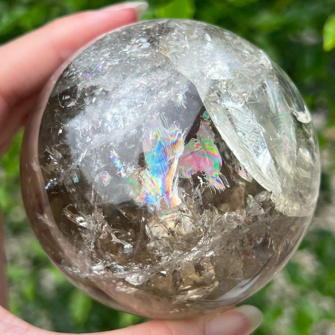 ✳️専用‼️【幸運の石】✨綺麗な虹とファントム✨レインボー シトリン 丸玉 天然石