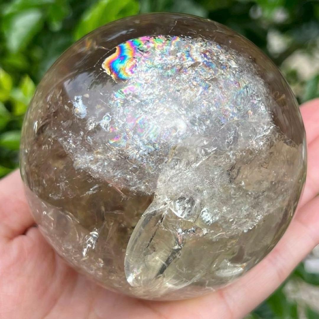 ✳️専用‼️【幸運の石】✨綺麗な虹とファントム✨レインボー シトリン 丸玉 天然石