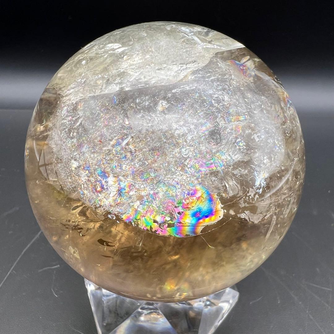 ✳️専用‼️【幸運の石】✨綺麗な虹とファントム✨レインボー シトリン 丸玉 天然石
