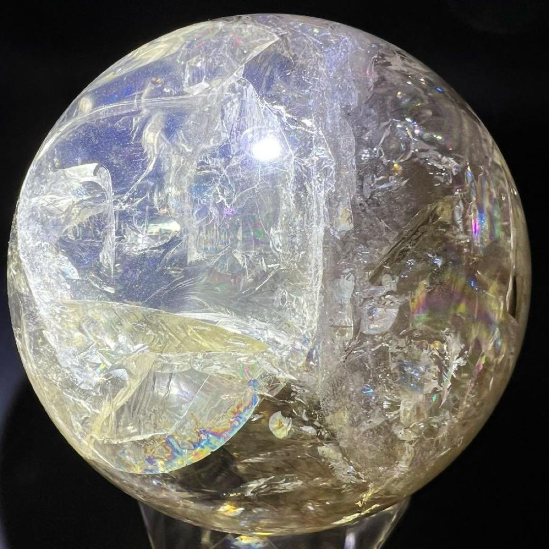 ✳️専用‼️【幸運の石】✨綺麗な虹とファントム✨レインボー シトリン 丸玉 天然石