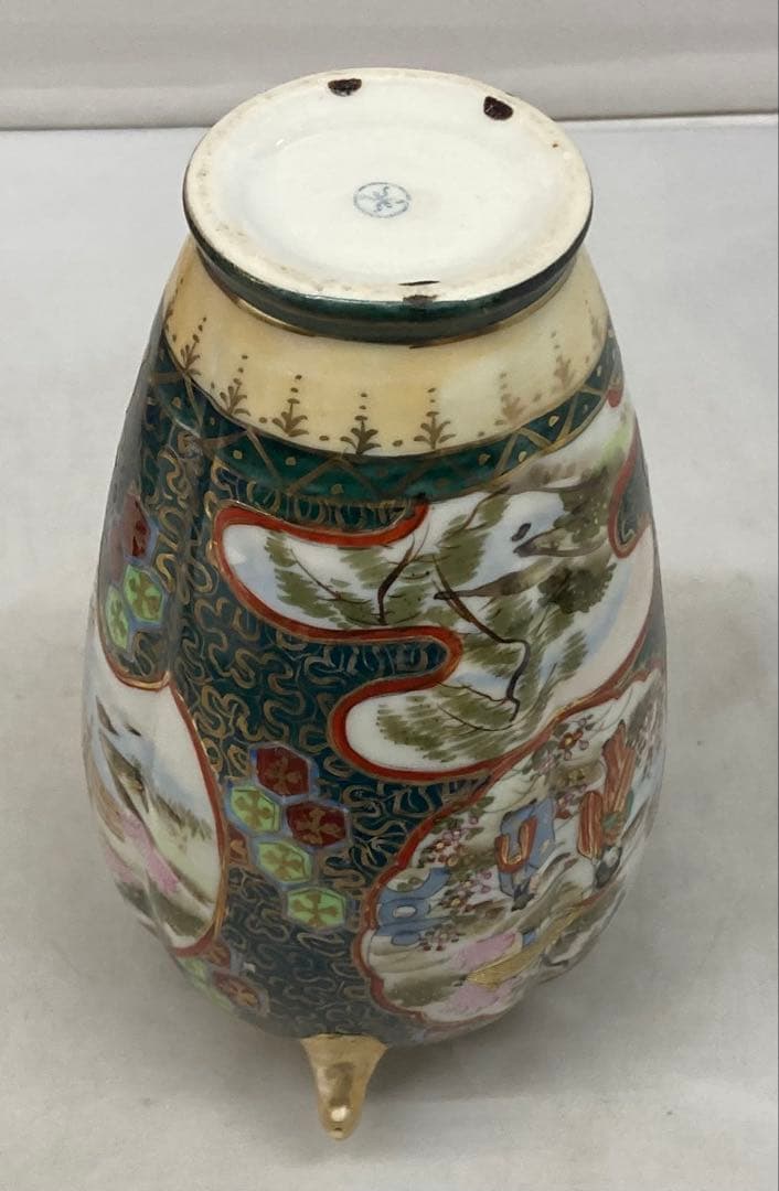 B387s 「名所美人図 花生」ノリタケ　明治時代　輸出　スパイダーマーク