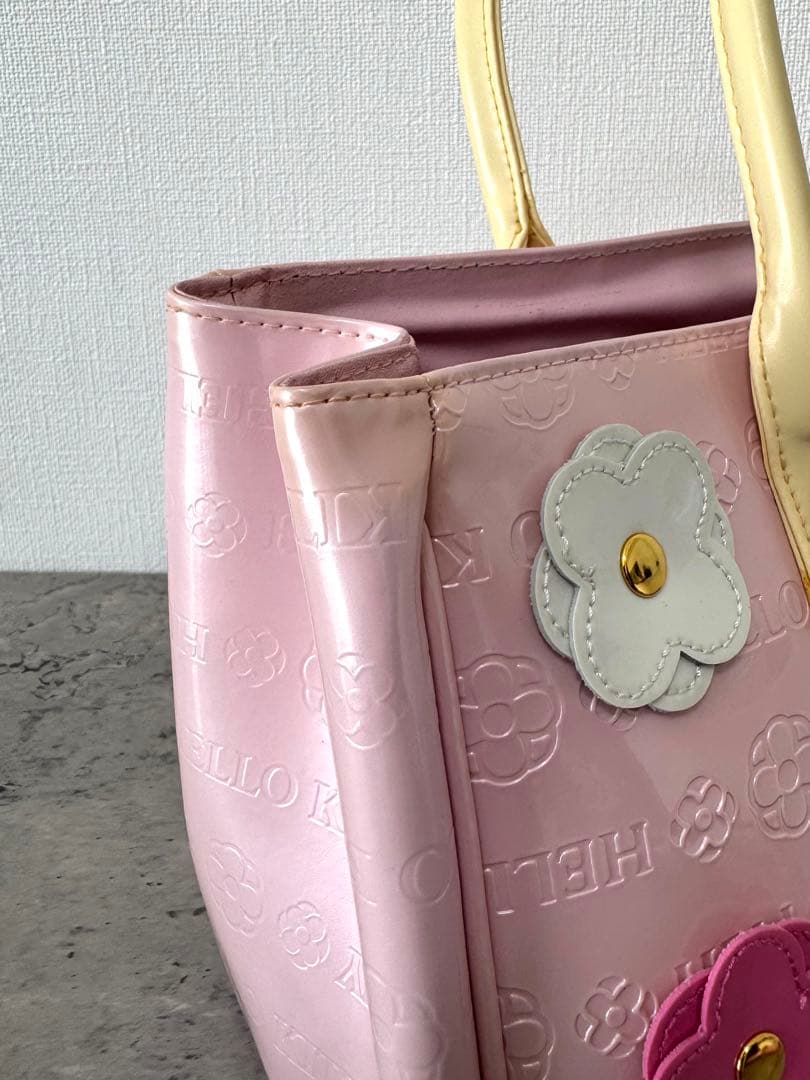 【超激レア】2002年 ハローキティ フラワー エンボスデザイン バッグ グッズ