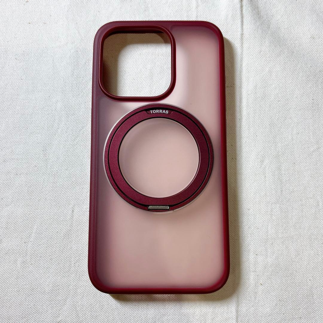 ☆　iPhone 15 Pro　ケース　ワインレッド　MagSafe対応