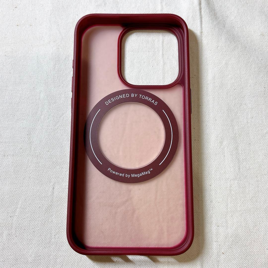 ☆　iPhone 15 Pro　ケース　ワインレッド　MagSafe対応