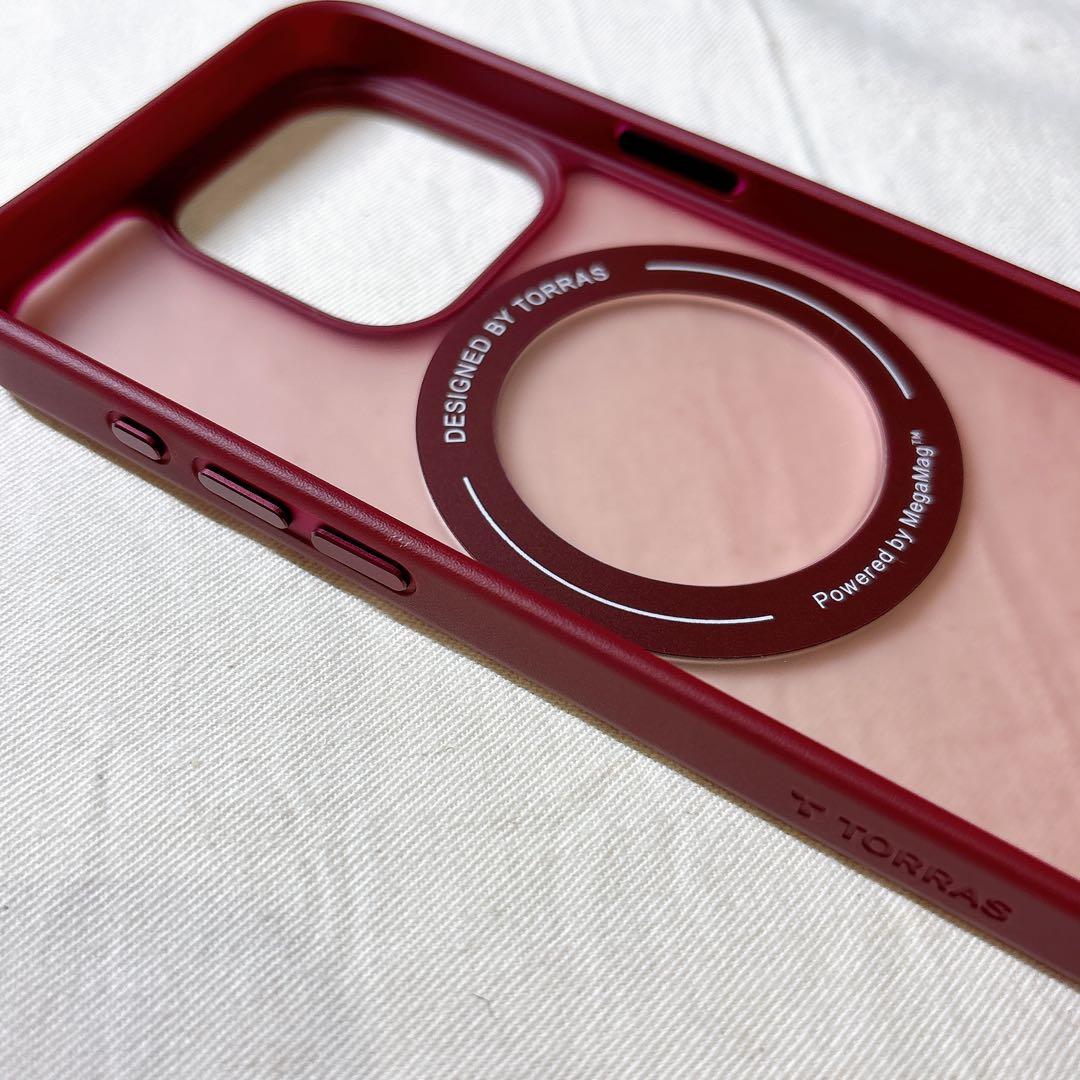 ☆　iPhone 15 Pro　ケース　ワインレッド　MagSafe対応