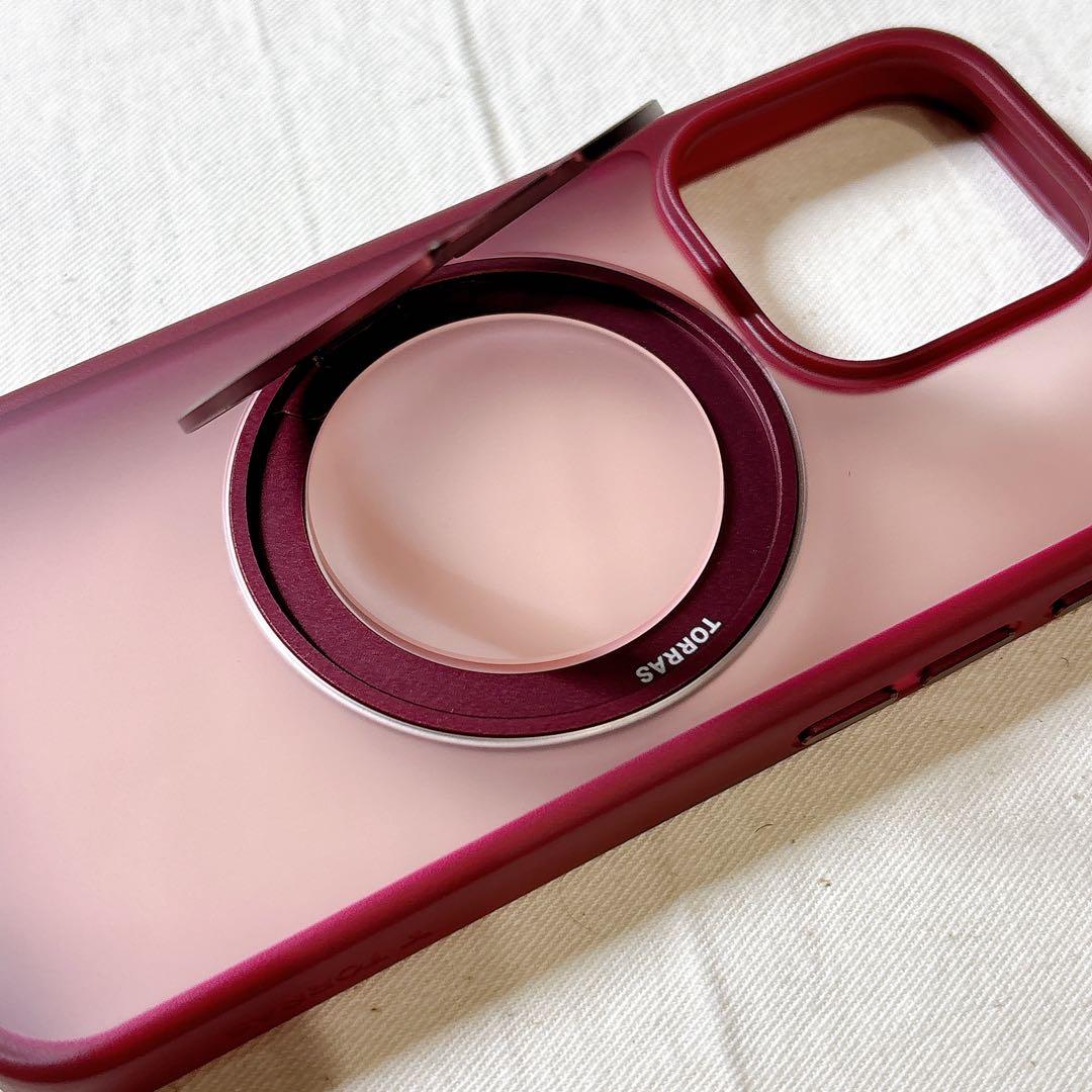 ☆　iPhone 15 Pro　ケース　ワインレッド　MagSafe対応