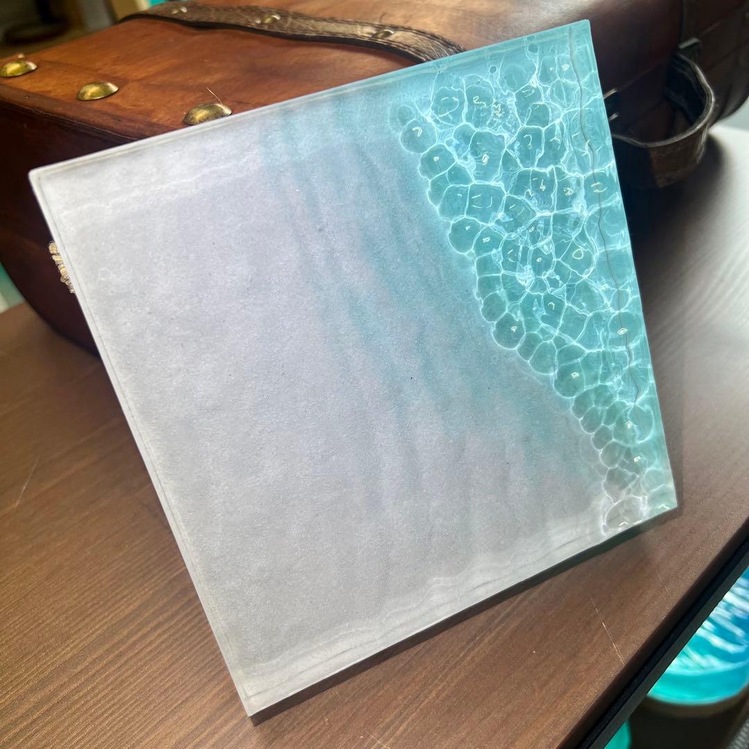 【波紋アート】～凪～／砂紋／15cmスクエア／ナチュラルサンド／枠なし