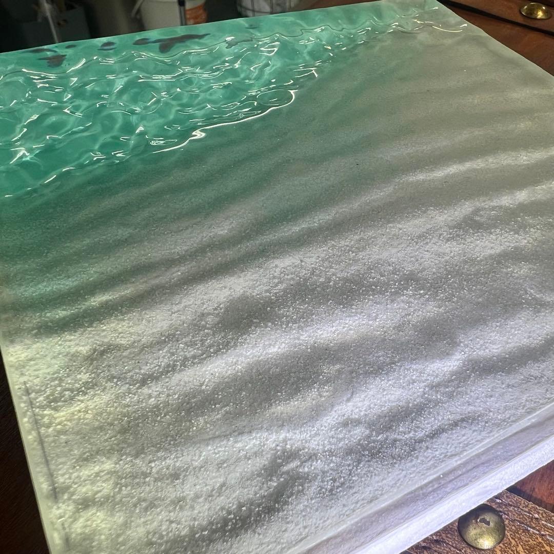 【波紋アート】～凪～／砂紋／15cmスクエア／ナチュラルサンド／枠なし