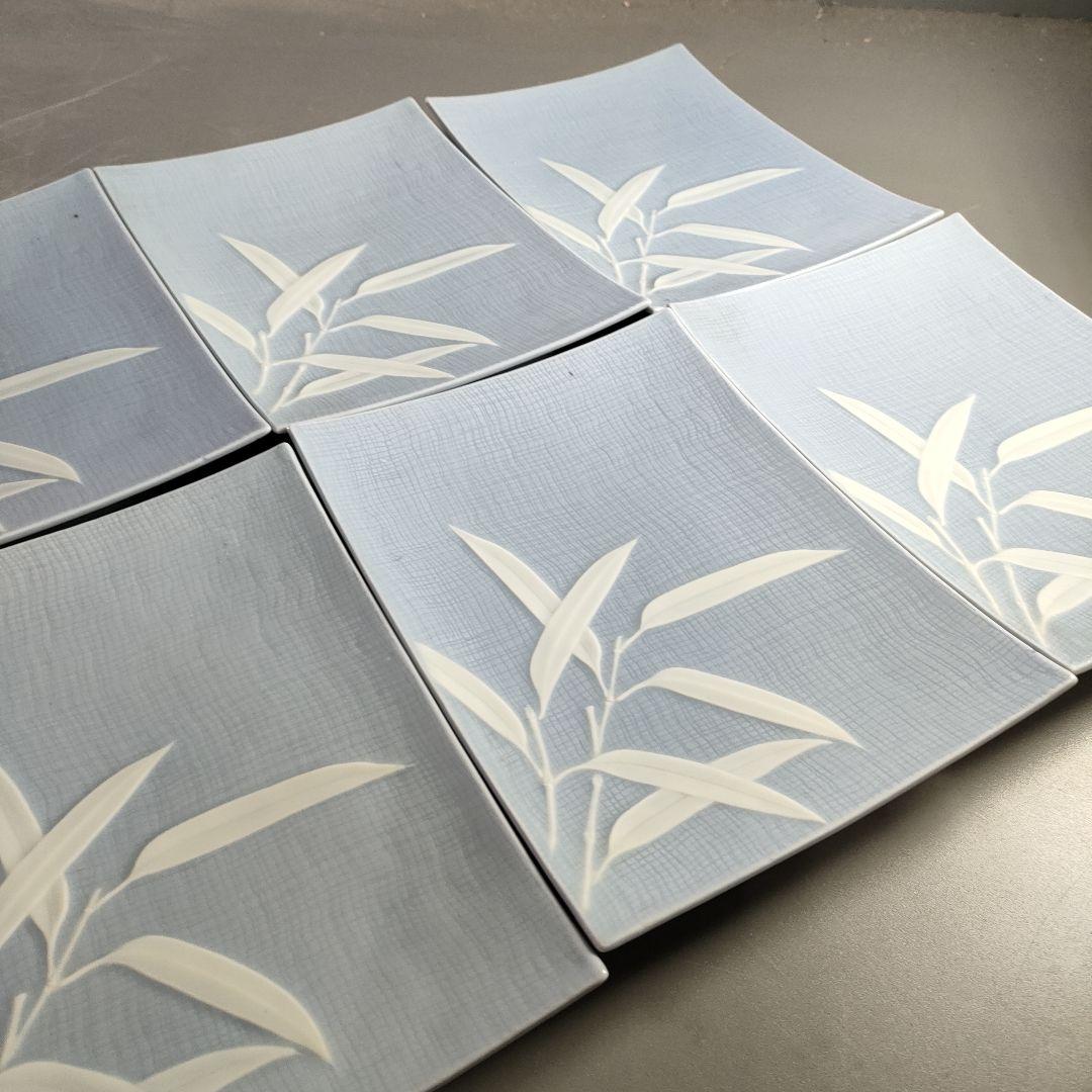 657-4/笹画/角長皿/足高皿/草図/10客