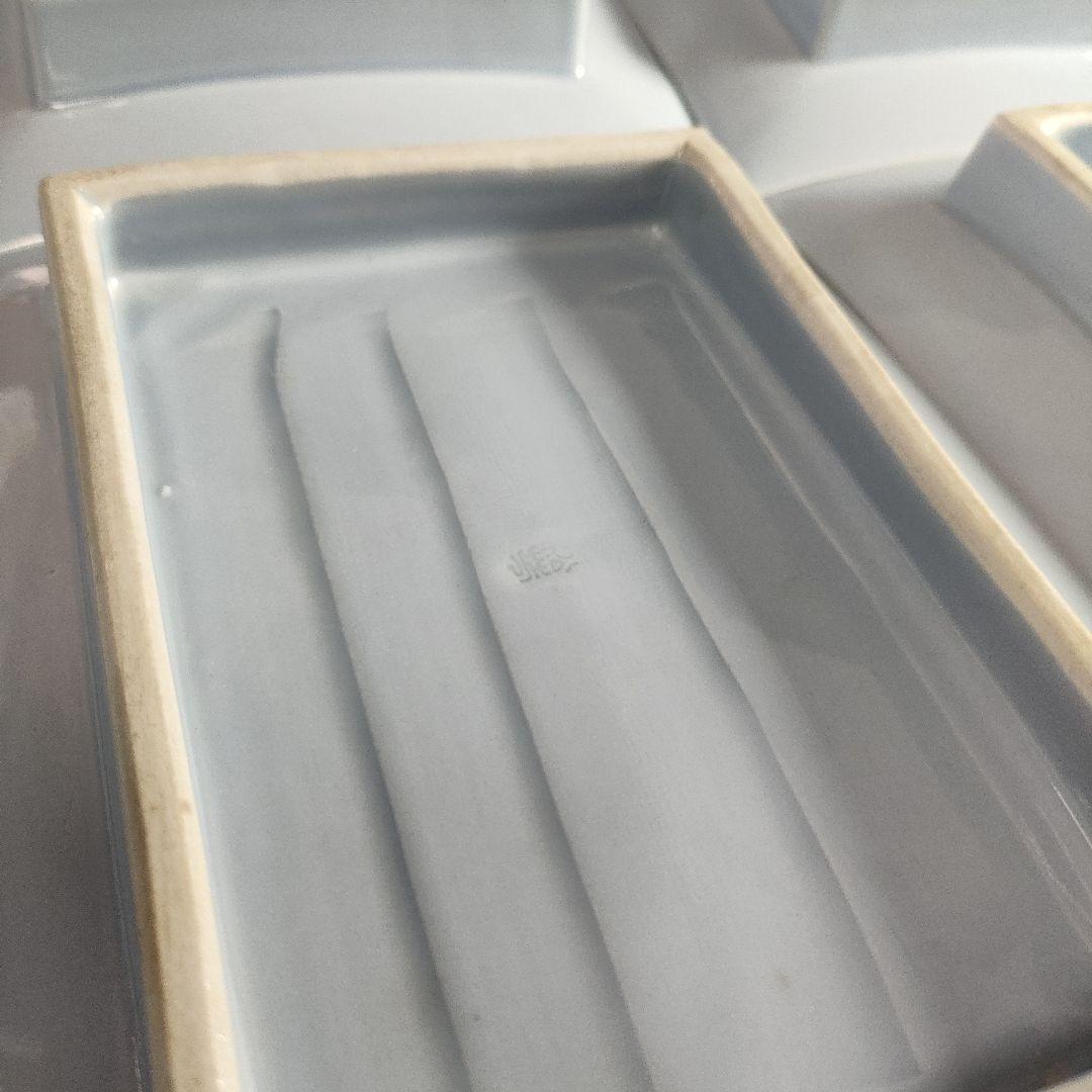 657-4/笹画/角長皿/足高皿/草図/10客