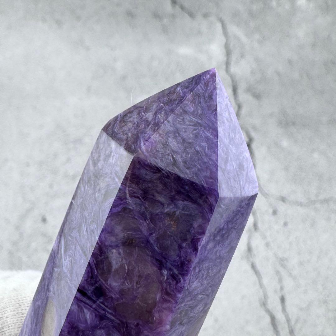 G-140チャロアイト ポイント 希少原石 高品質紫の模様が美しい 天然石