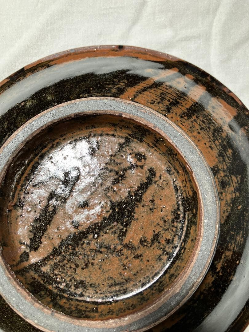 値下げ　やちむん　照屋窯　照屋佳信　8寸　花紋皿　民藝　貴重