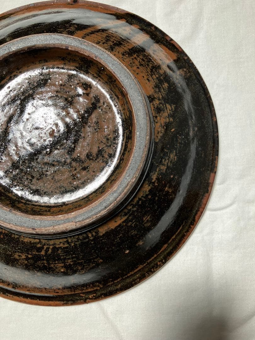 値下げ　やちむん　照屋窯　照屋佳信　8寸　花紋皿　民藝　貴重