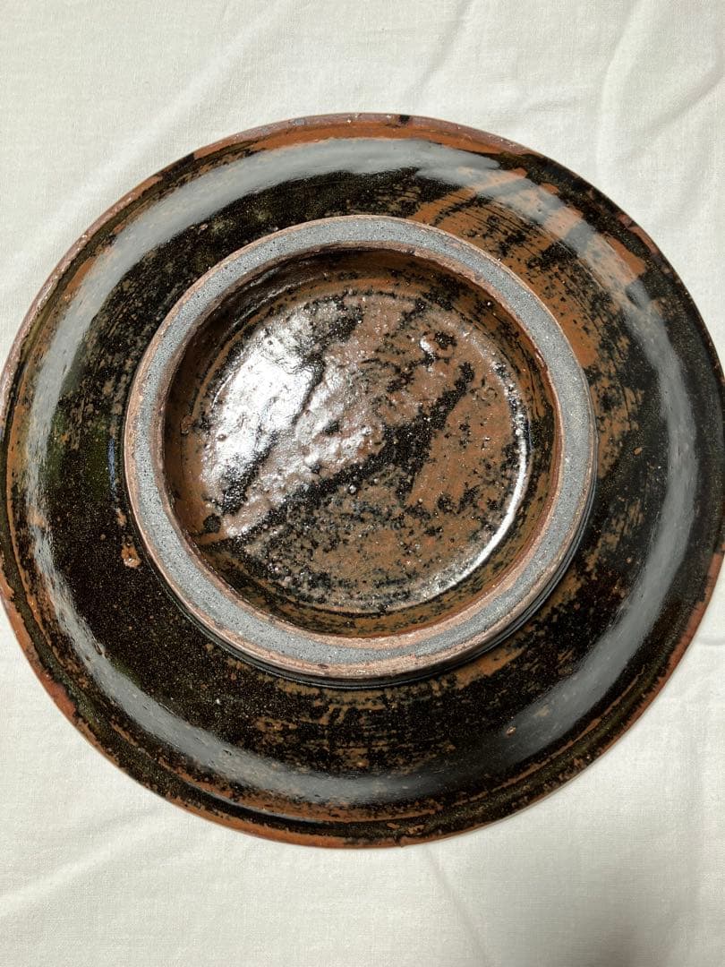 値下げ　やちむん　照屋窯　照屋佳信　8寸　花紋皿　民藝　貴重