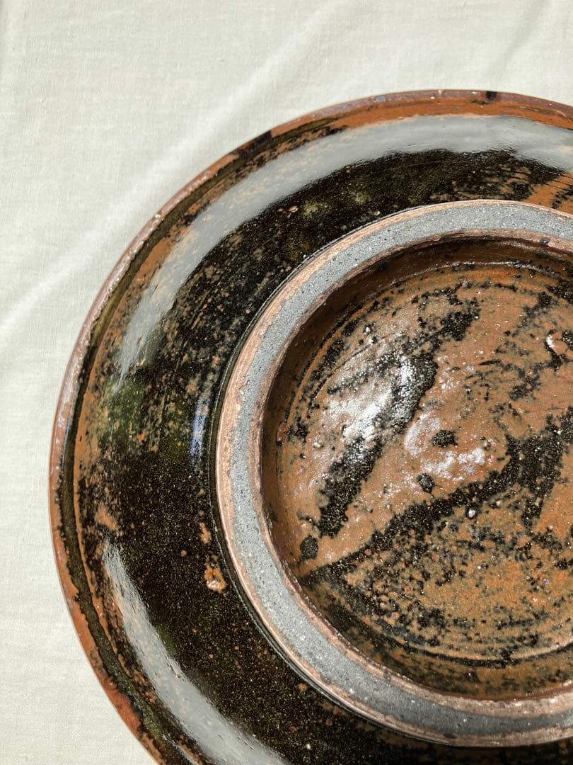 値下げ　やちむん　照屋窯　照屋佳信　8寸　花紋皿　民藝　貴重