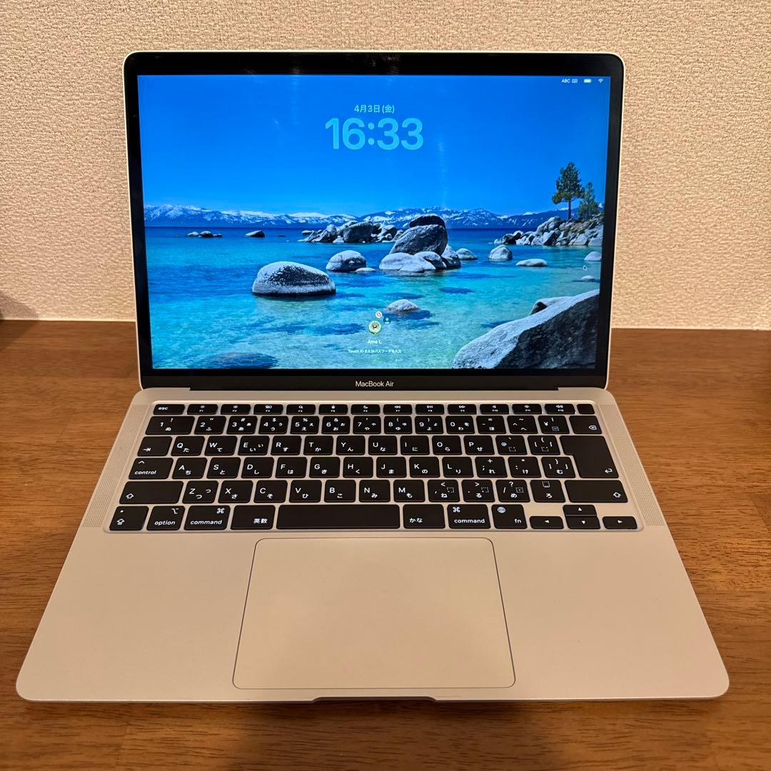 【極美品】Apple MacBook Airシルバー 充放電回数17回