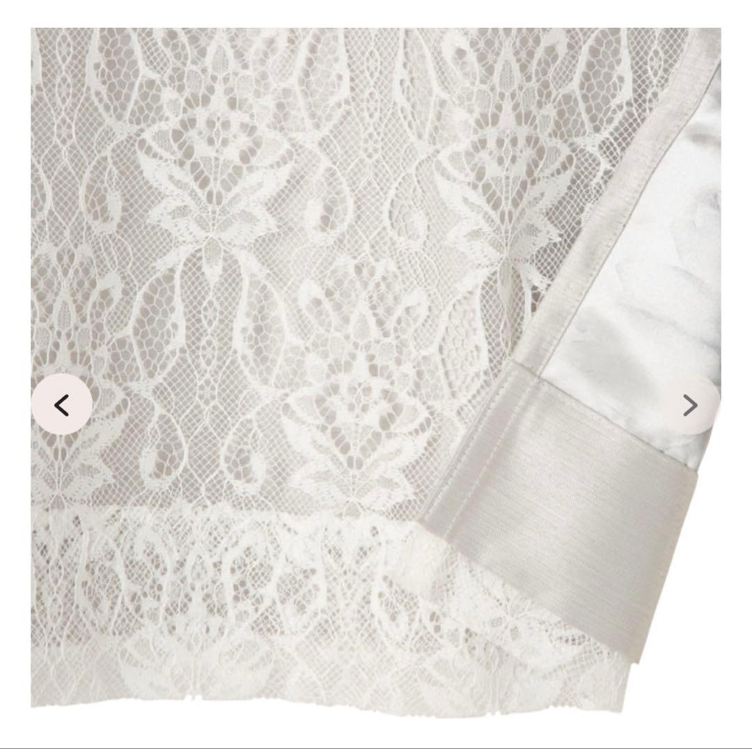 ドレッシー×スペイシア　ダブルカーテン　シルバー 縦178×横100（×2枚）