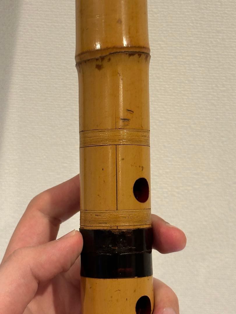 琴古流　古管尺八　在銘「雪州」　1尺8寸｜地無し管｜ケース付き