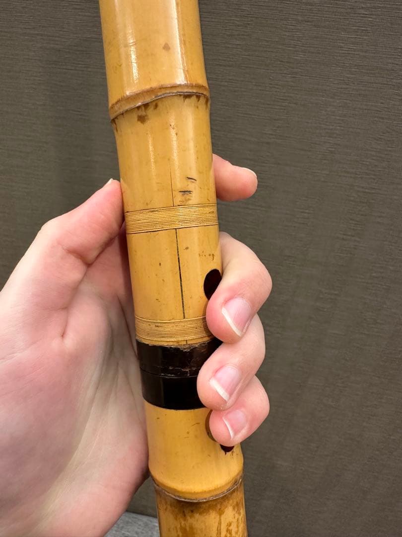 琴古流　古管尺八　在銘「雪州」　1尺8寸｜地無し管｜ケース付き