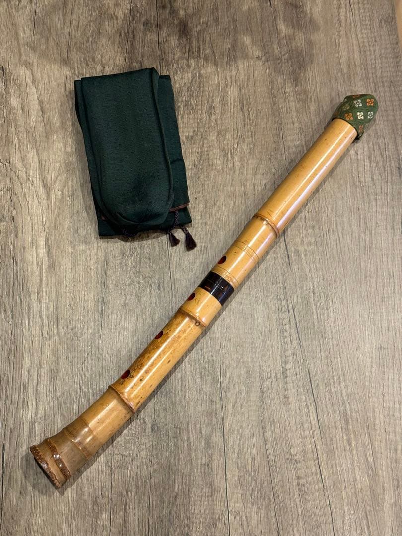 琴古流　古管尺八　在銘「雪州」　1尺8寸｜地無し管｜ケース付き