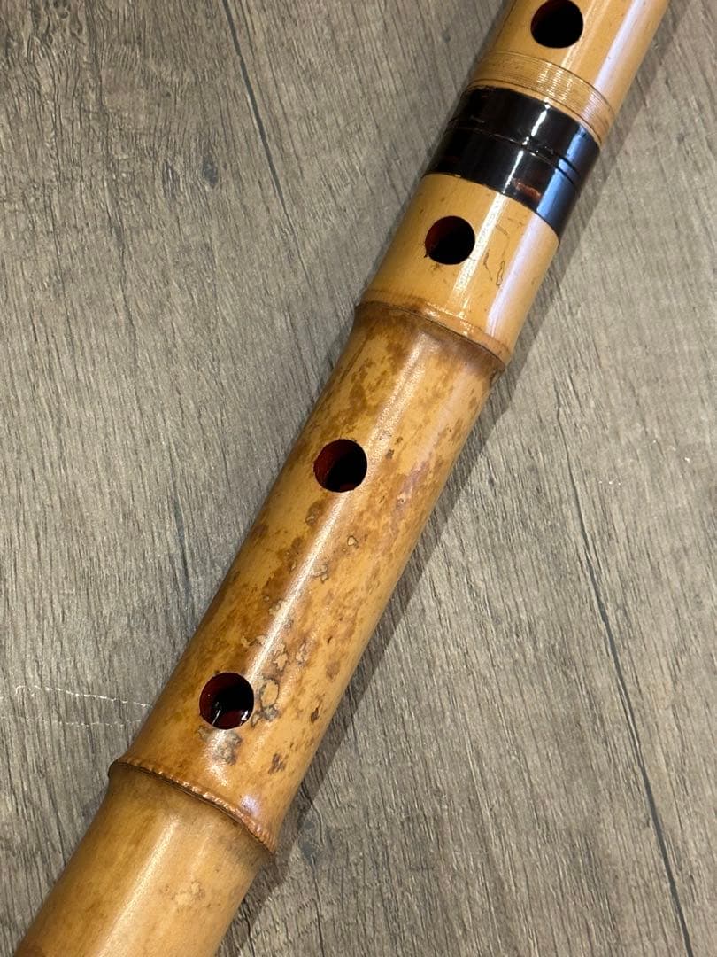 琴古流　古管尺八　在銘「雪州」　1尺8寸｜地無し管｜ケース付き