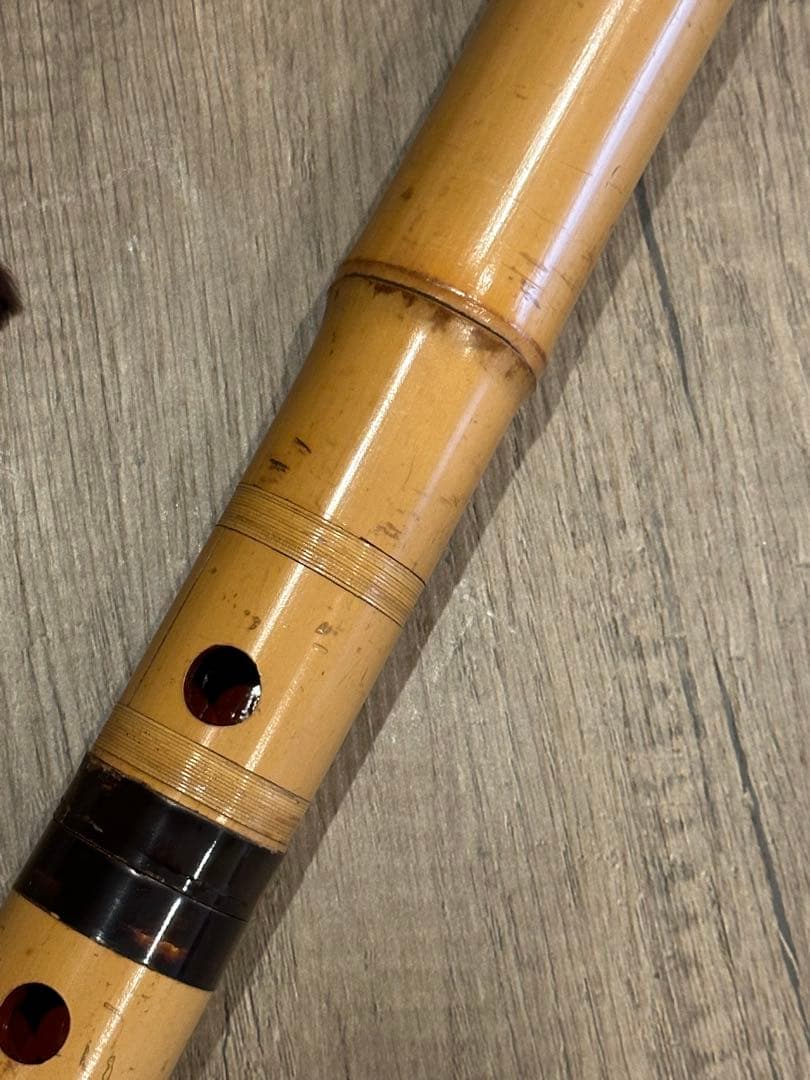 琴古流　古管尺八　在銘「雪州」　1尺8寸｜地無し管｜ケース付き