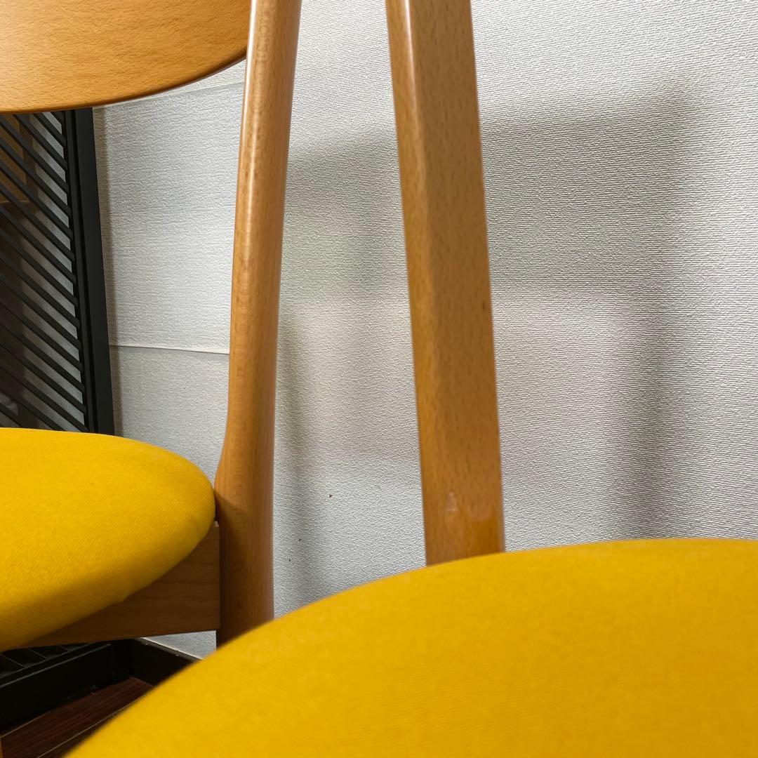 座面張替え済み イタリア製 IMS SRL チェア 2脚セット ナチュラル