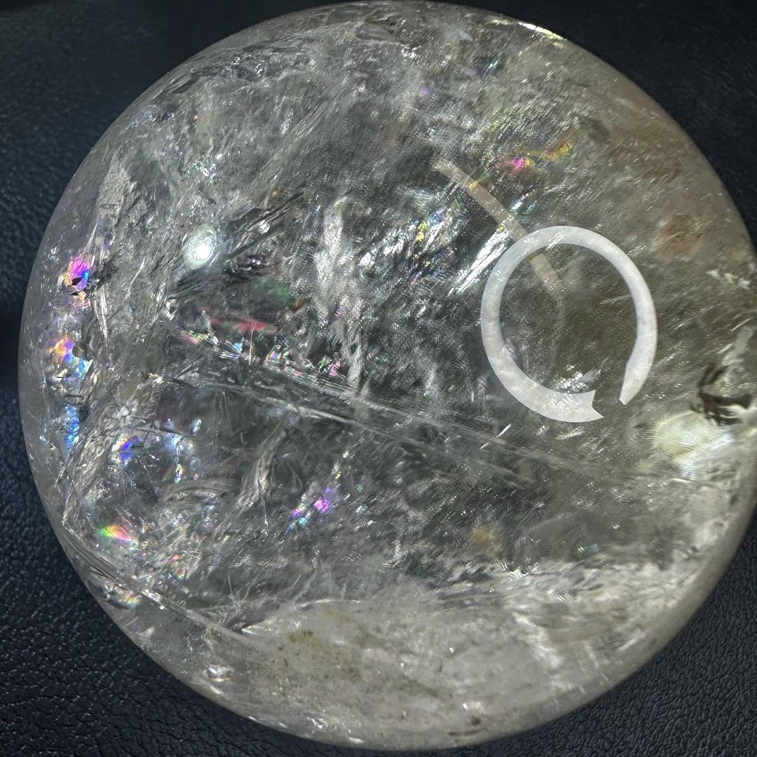 ヒマラヤ水晶 丸玉 虹入り 天然石 パワーストーン☆パワー浄化 A936