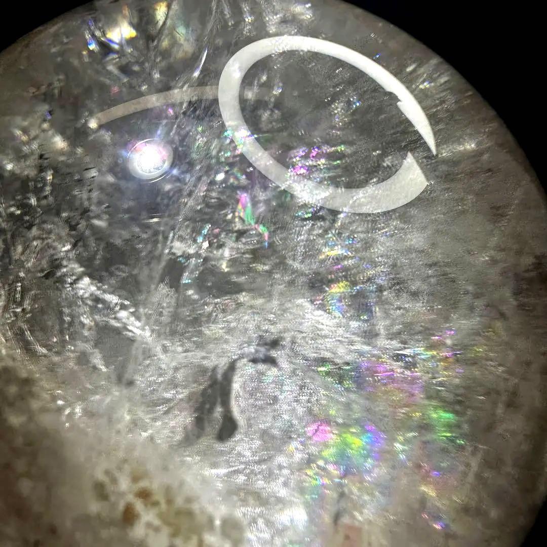 ヒマラヤ水晶 丸玉 虹入り 天然石 パワーストーン☆パワー浄化 A936