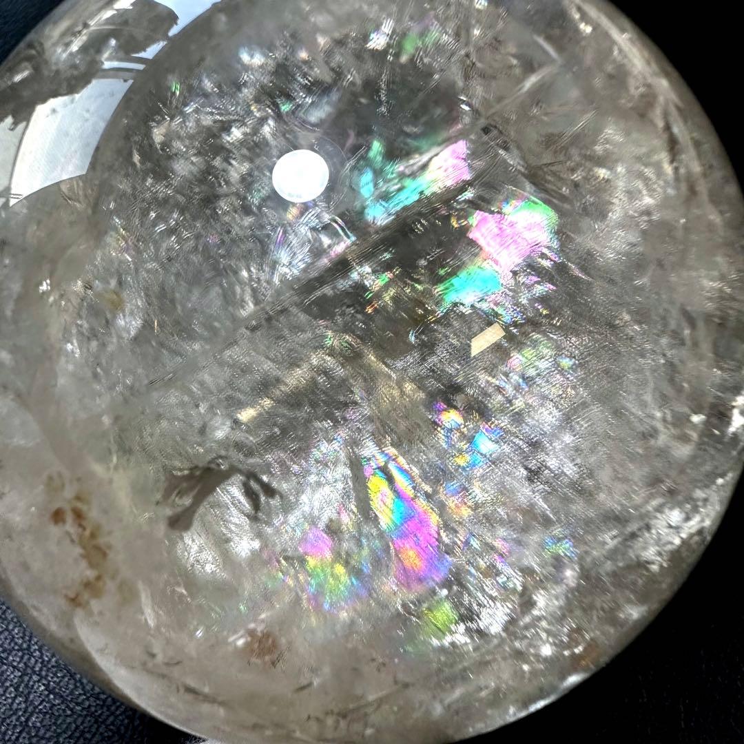 ヒマラヤ水晶 丸玉 虹入り 天然石 パワーストーン☆パワー浄化 A936
