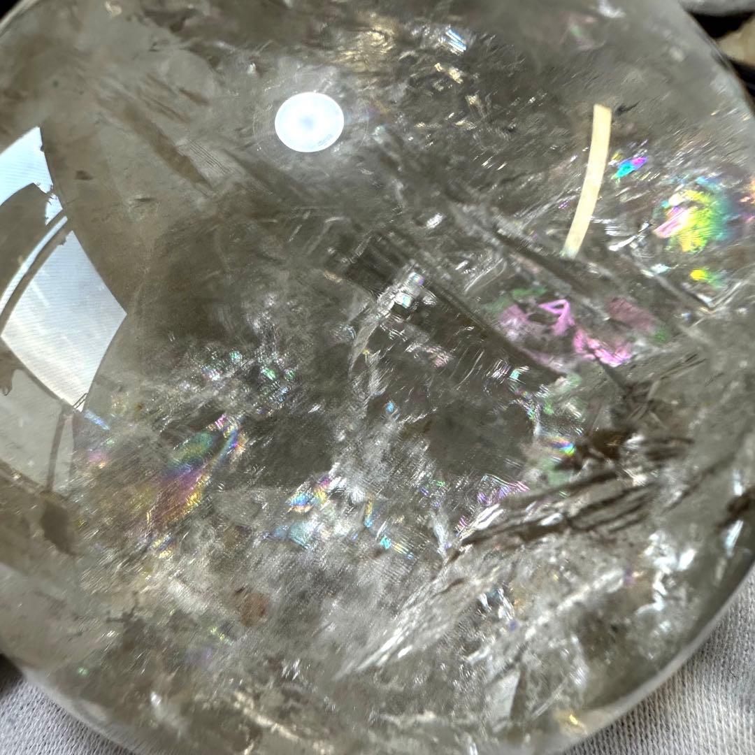ヒマラヤ水晶 丸玉 虹入り 天然石 パワーストーン☆パワー浄化 A936