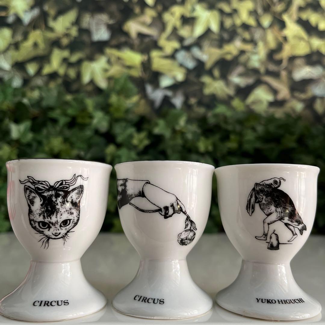 ヒグチユウコ　サーカス展　エッグスタンド　３個セット（おまけの箱入り）