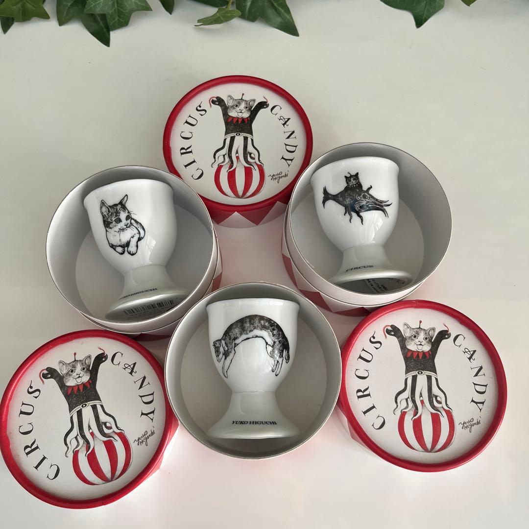 ヒグチユウコ　サーカス展　エッグスタンド　３個セット（おまけの箱入り）