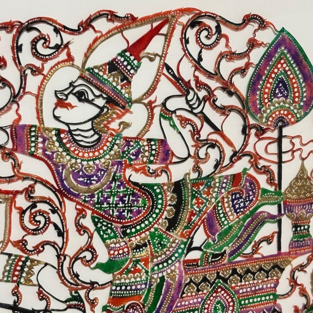 切り絵　馬　額縁外寸56cm×46c額装