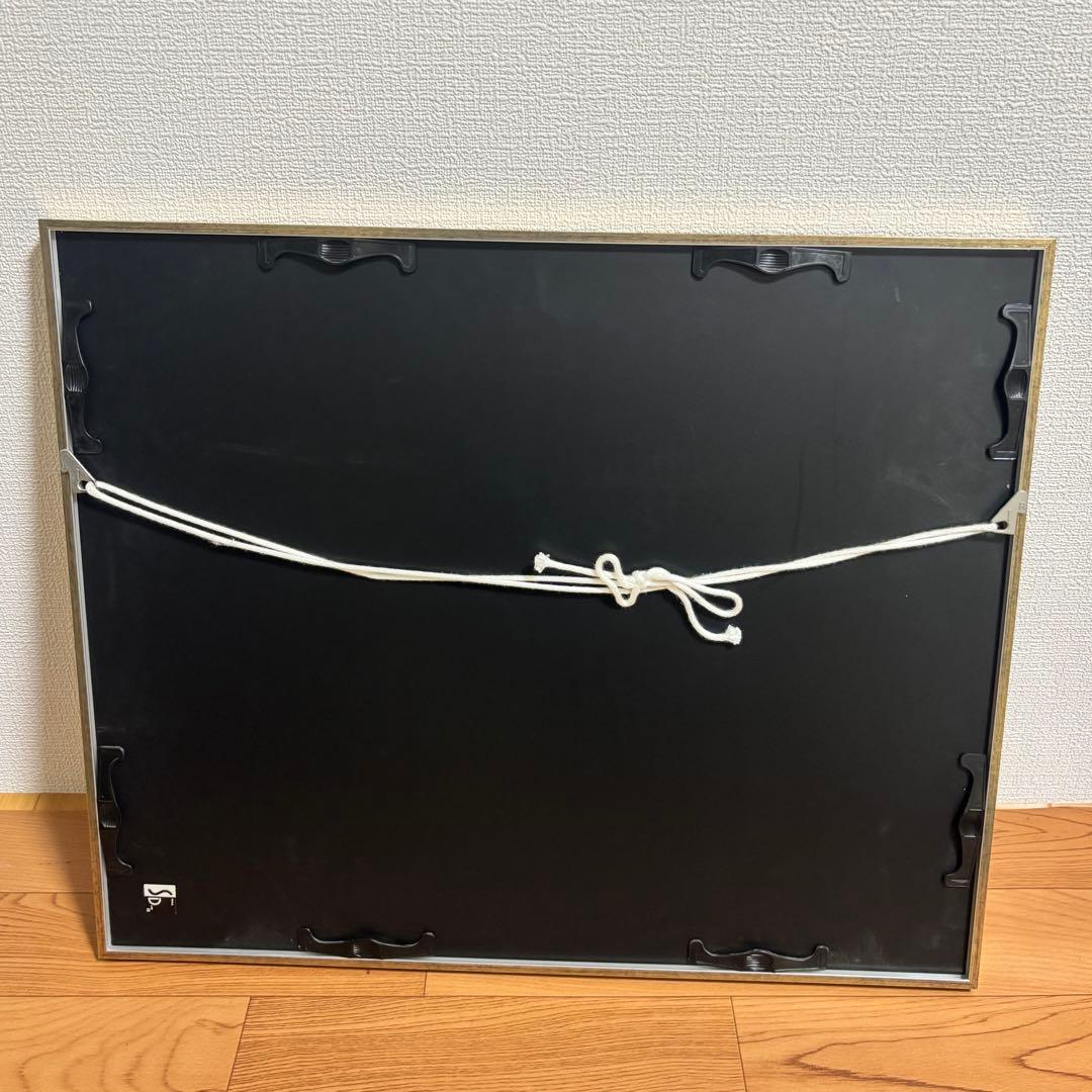 切り絵　馬　額縁外寸56cm×46c額装