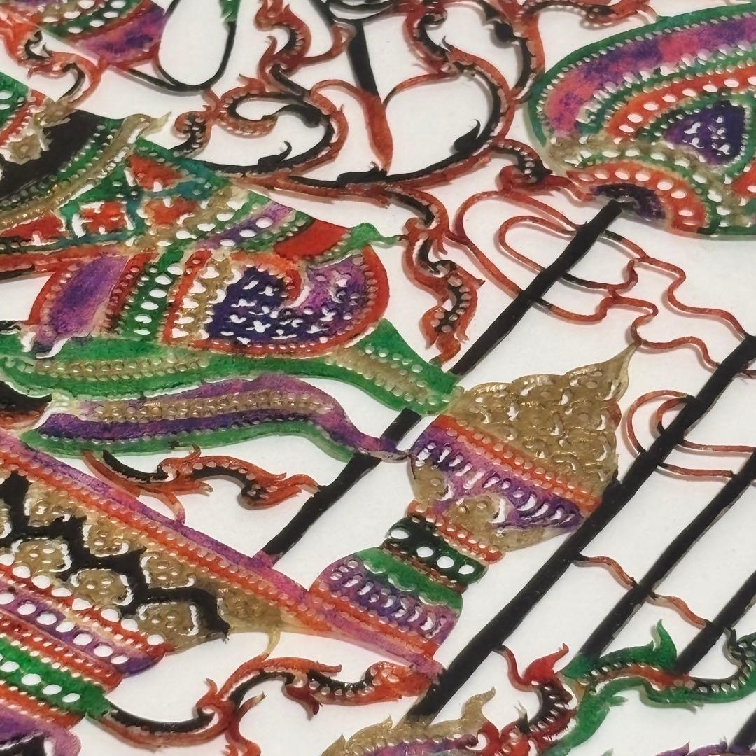 切り絵　馬　額縁外寸56cm×46c額装