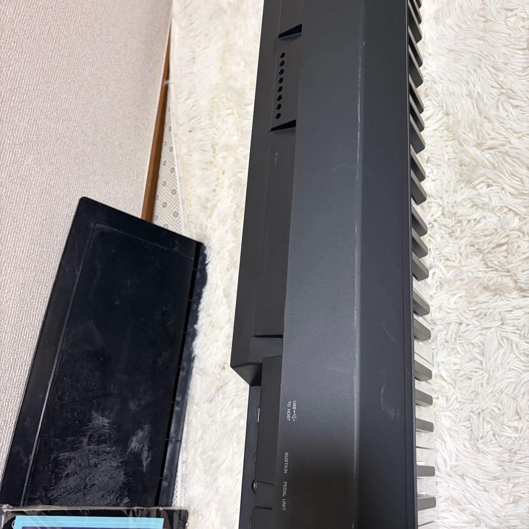 動作品 YAMAHA P-105B 電子ピアノ 88鍵 ペダル 譜面台付き
