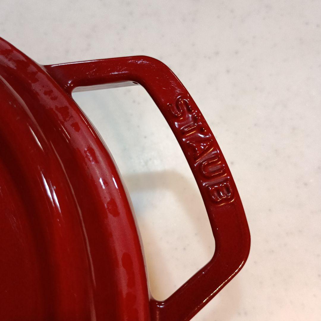 Staub (ストウブ) ピコ・ココット ラウンド 22cm レッド 赤 両手鍋
