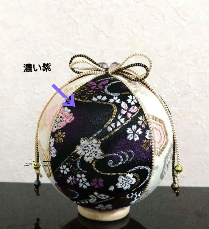 Miyuki 手毬 てまりNo.24 お地蔵様と桜＆蝶々　さくら