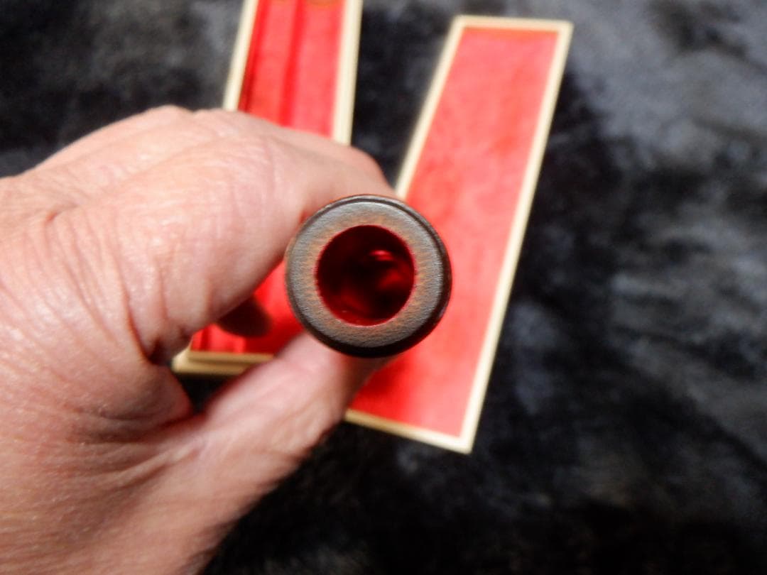 篳篥(ひちりき) 煤竹製 茶色 ケース付き